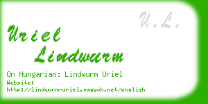 uriel lindwurm business card